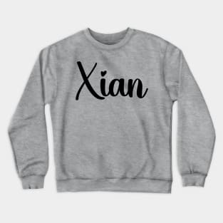 Xian, Typography Name Crewneck Sweatshirt